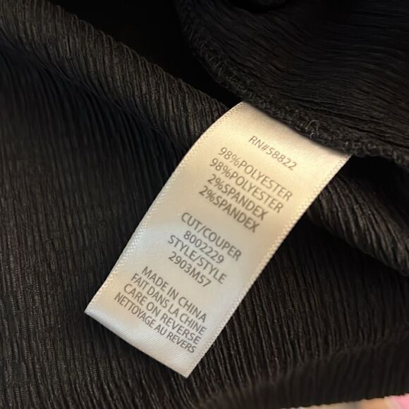 NWT Max Studio 3/4 Sleeve Babydoll Dress Black M - Picture 8 of 8